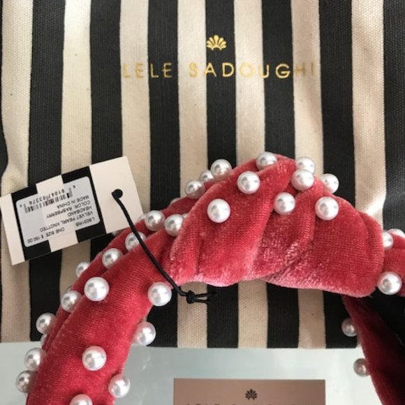LELE SADOUGHI Raspberry Pearl Knotted Headband - Picture 4 of 5